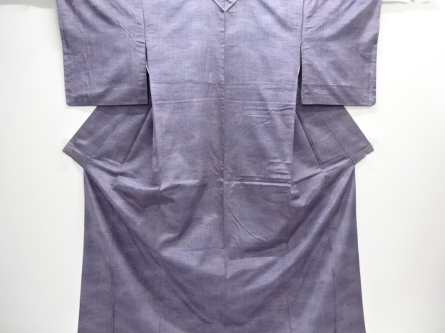 雨縞模様織り出し手織り紬着物